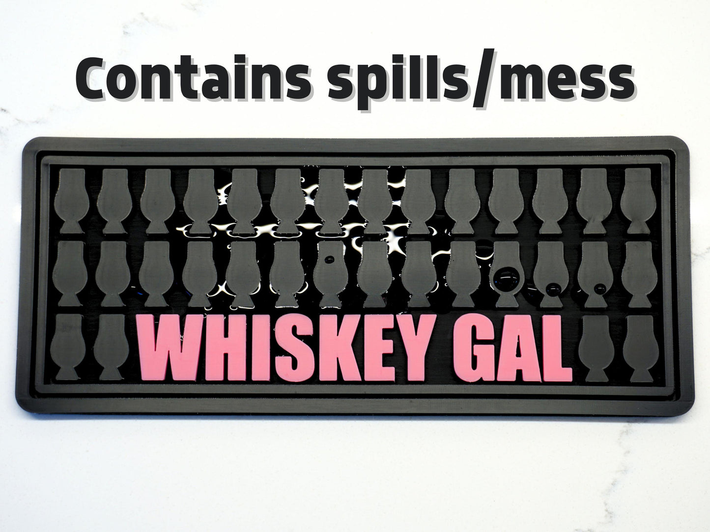 Whiskey Gal Snifter Glass Bar Mat (Small) | Oversized Coaster – Handmade Unique Gift | Whiskey Lover's Gift