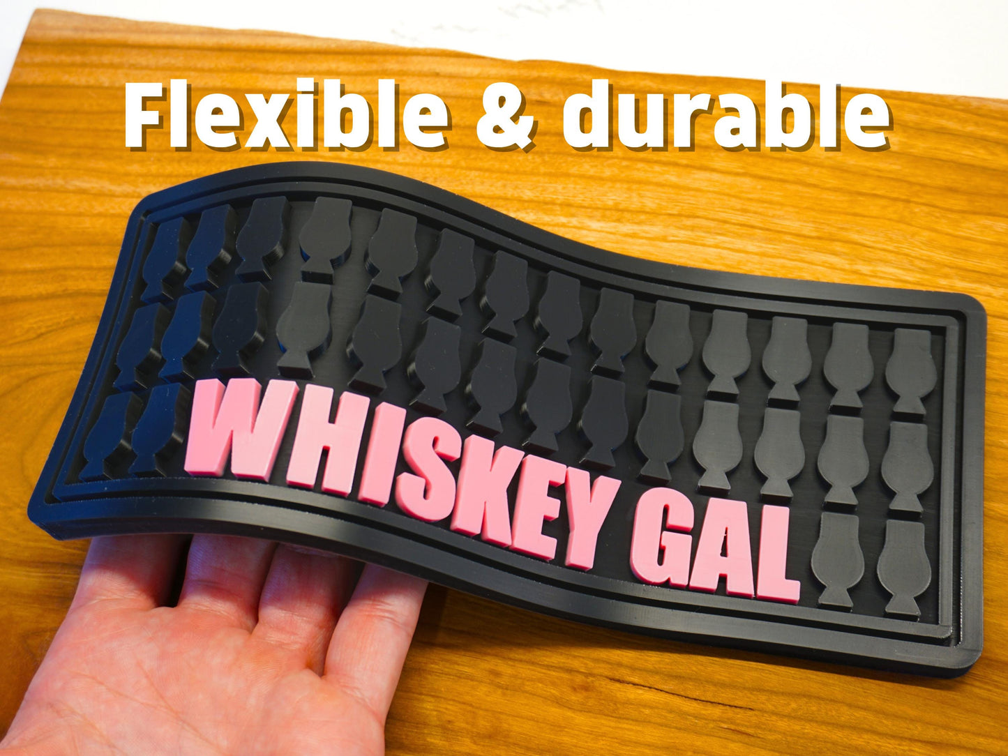 Whiskey Gal Snifter Glass Bar Mat (Small) | Oversized Coaster – Handmade Unique Gift | Whiskey Lover's Gift