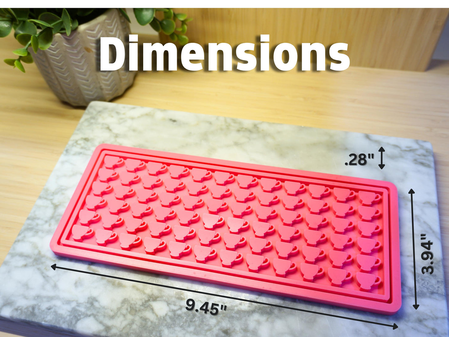 Teacup Silicone Bar Mat (Small) | Oversized Coaster – Handmade Unique Gift | Tea / Coffee Lover's Gift
