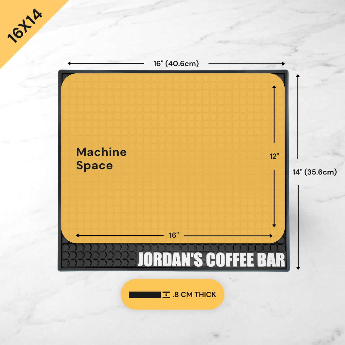 Coffee Bar Mat for Espresso Machines, 5 Sizes