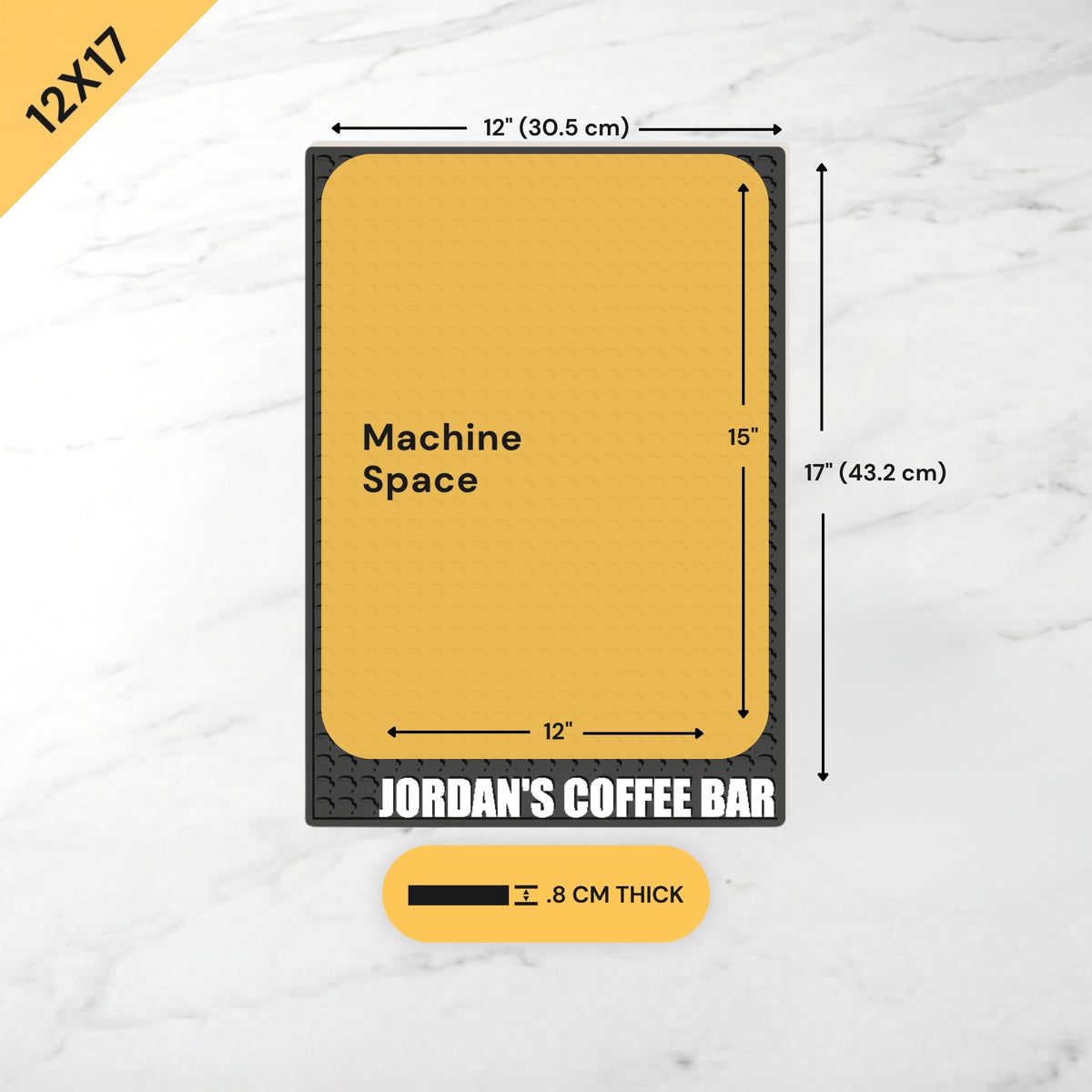 Coffee Bar Mat for Espresso Machines, 5 Sizes