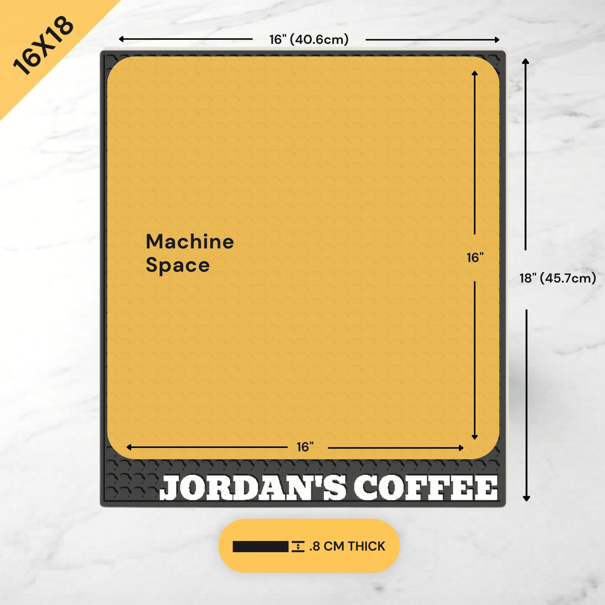 Coffee Bar Mat for Espresso Machines, 5 Sizes
