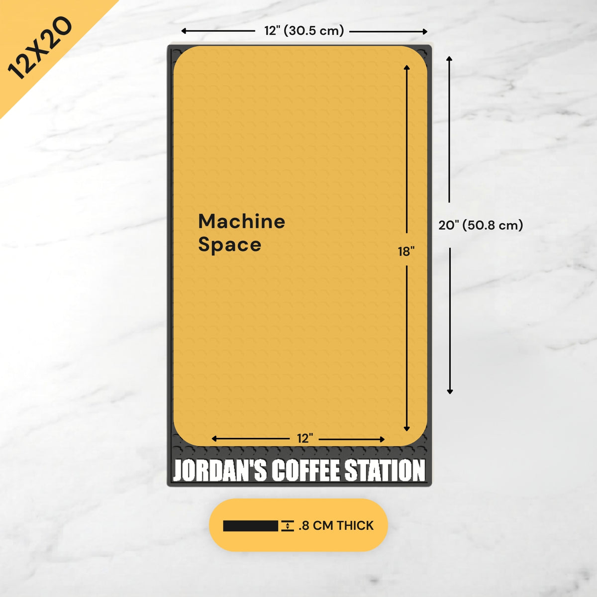 Coffee Bar Mat for Espresso Machines, 5 Sizes
