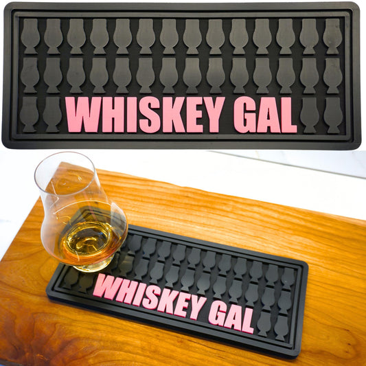 Whiskey Gal Snifter Glass Bar Mat (Small) | Oversized Coaster – Handmade Unique Gift | Whiskey Lover's Gift