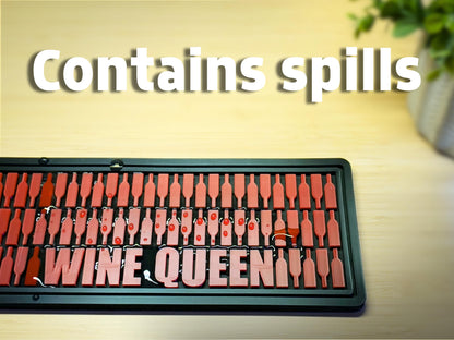Wine Bottle Silicone Bar Mat (Small) "Wine Queen" | Oversized Coaster – Handmade Unique Personalized Gift | Wine Lover's Gift