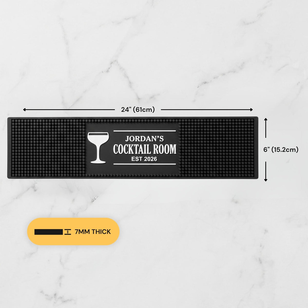 Custom Bar Mat | 24x6 (Oversized Runner)